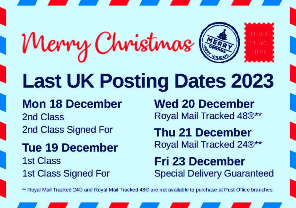 Last posting dates for Christmas 2023
